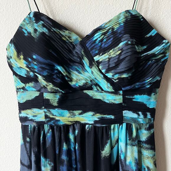 Banana Republic Silk Evening Prom Maxi Dress Black Size 8 - Picture 6 of 11